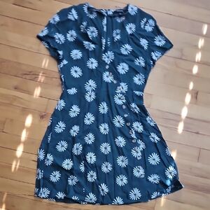 Madewell Black and White Daisy Mini Dress